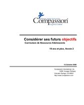 Considérer ses futurs objectifs 19 ans et plus Année 2