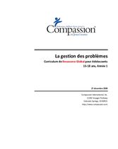 La gestion des problèmes, 15-18 ans, Année 1