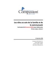 Les roles au sein de la famille et de la communaute 19+ Yr2