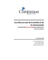 Les roles de la famille et de la communaute,  12-14, An 2