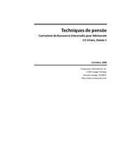 Techniques de pensée 12-14 an 1