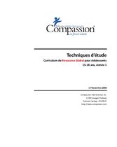 Techniques d'étude, 15-18 ans, Année 1