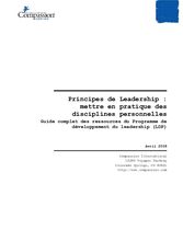 Principes de leadership : pratiquer les disciplines personnelles 