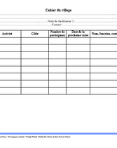 Cahier du village