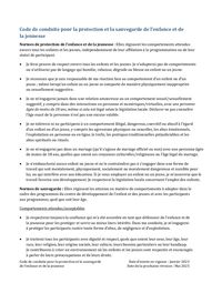 Code de Conduite de Compassion International de Protection de L’enfance